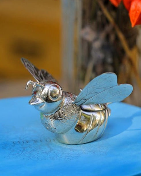 Sugar Jar Silver Bee