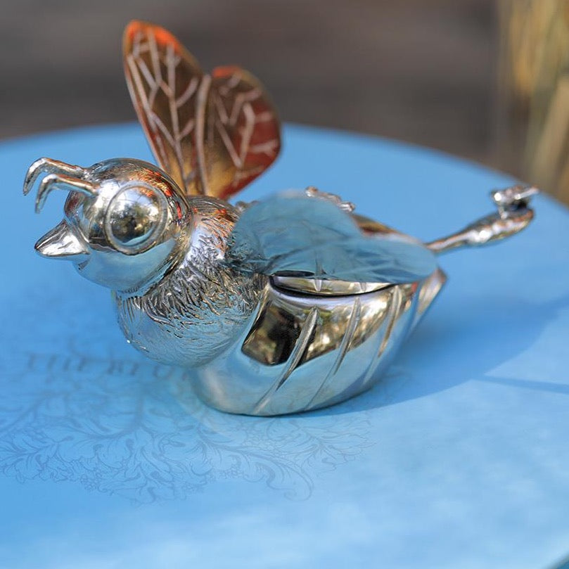 Sugar Jar Silver Bee